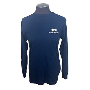 Simply Southern Navy Blue Graphic Longsleeve Tee (S)